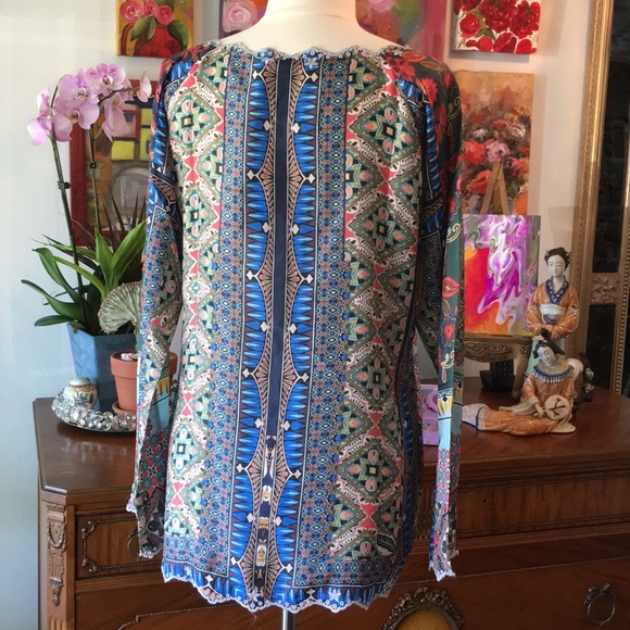 Johnny Was Roni Silk Top - Picture 2 of 7